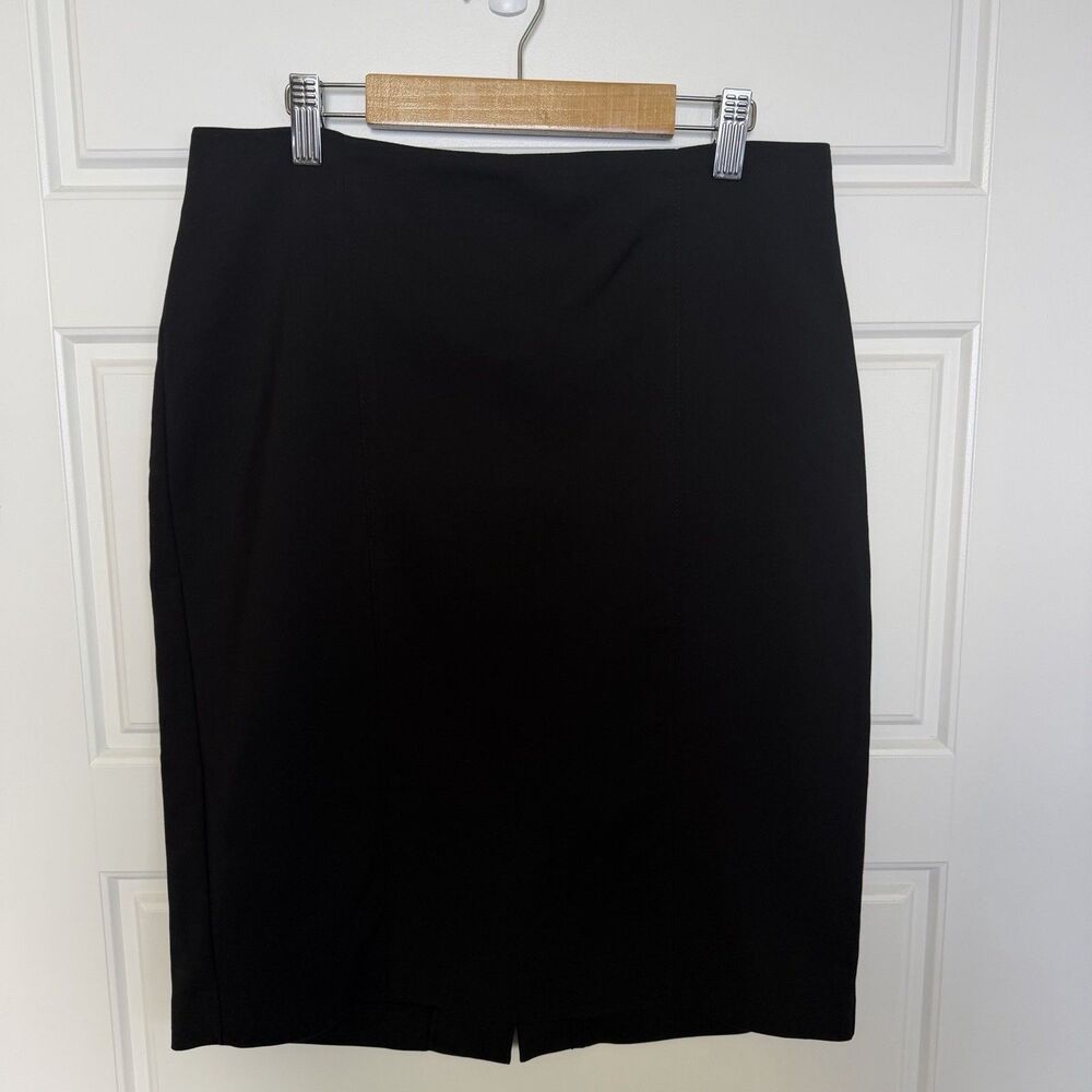 Van Heusen Classic Stretch Pencil Skirt Black Size 4 Cotton Blend